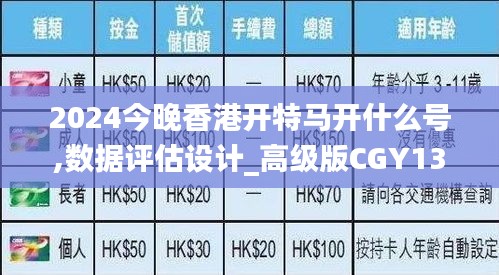 2024今晚香港开特马开什么号,数据评估设计_高级版CGY13.30