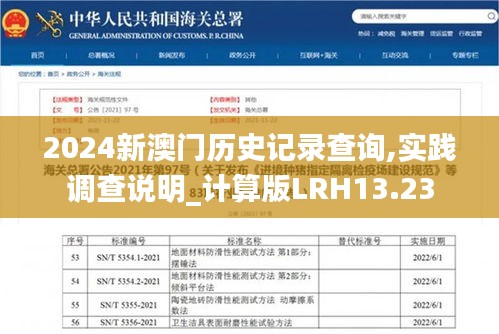 2024新澳门历史记录查询,实践调查说明_计算版LRH13.23