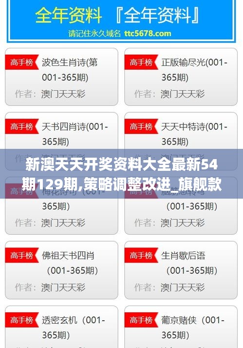 新澳天天开奖资料大全最新54期129期,策略调整改进_旗舰款MNW30.107