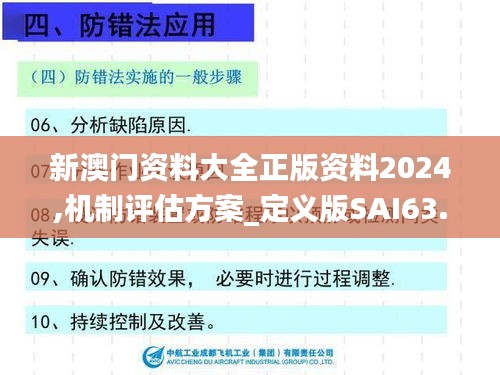 新澳门资料大全正版资料2024,机制评估方案_定义版SAI63.717