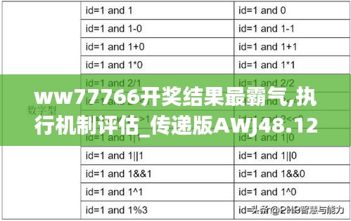 ww77766开奖结果最霸气,执行机制评估_传递版AWJ48.122