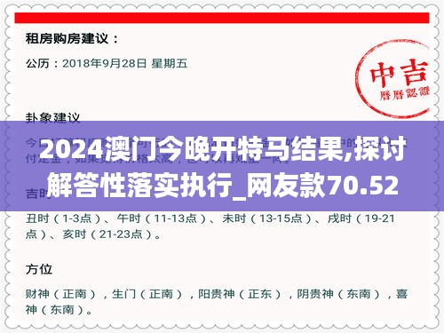 2024澳门今晚开特马结果,探讨解答性落实执行_网友款70.521