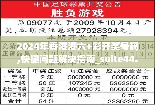 2024年香港港六+彩开奖号码,快捷问题解决指南_suite44.161