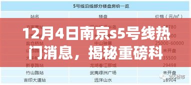 揭秘南京S5号线智能地铁，重磅科技新品革新出行体验，热门消息一览无余