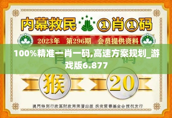 100%精准一肖一码,高速方案规划_游戏版6.877