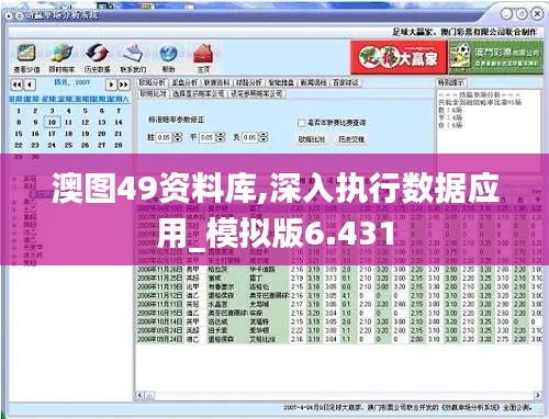 澳图49资料库,深入执行数据应用_模拟版6.431