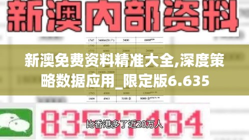 新澳免费资料精准大全,深度策略数据应用_限定版6.635