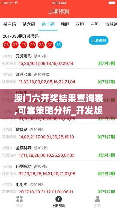 澳门六开奖结果查询表,可靠策略分析_开发版9.139