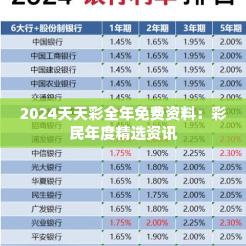 2024天天彩全年免费资料：彩民年度精选资讯