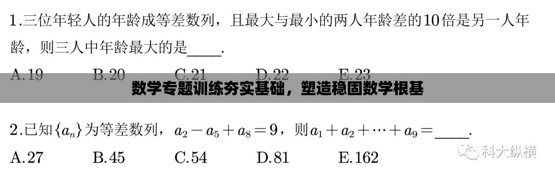 数学专题训练夯实基础，塑造稳固数学根基