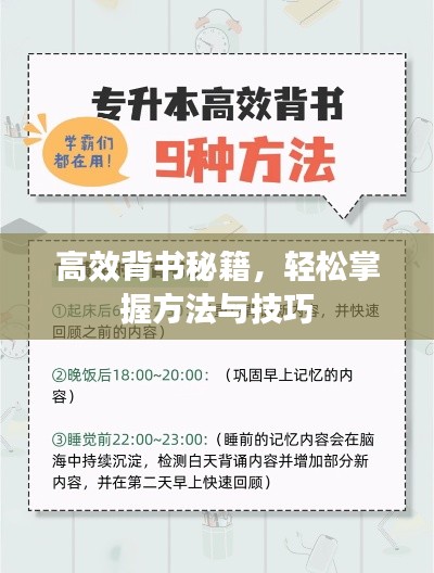 高效背书秘籍，轻松掌握方法与技巧