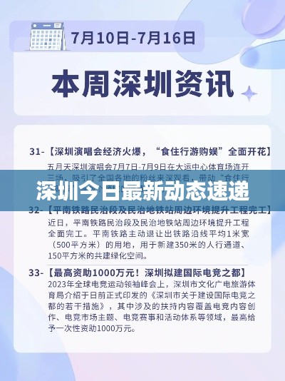 深圳今日最新动态速递