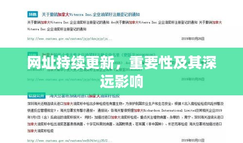 网址持续更新，重要性及其深远影响