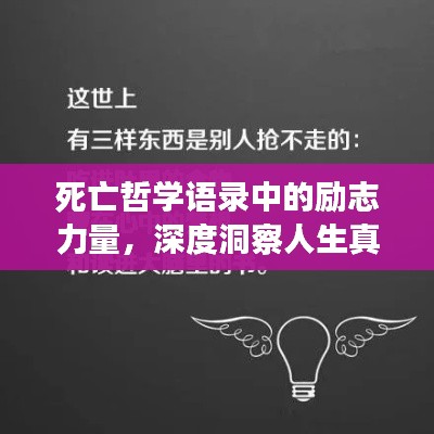 死亡哲学语录中的励志力量，深度洞察人生真谛